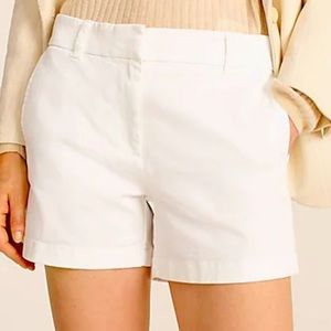 J. Crew White Chino Shorts